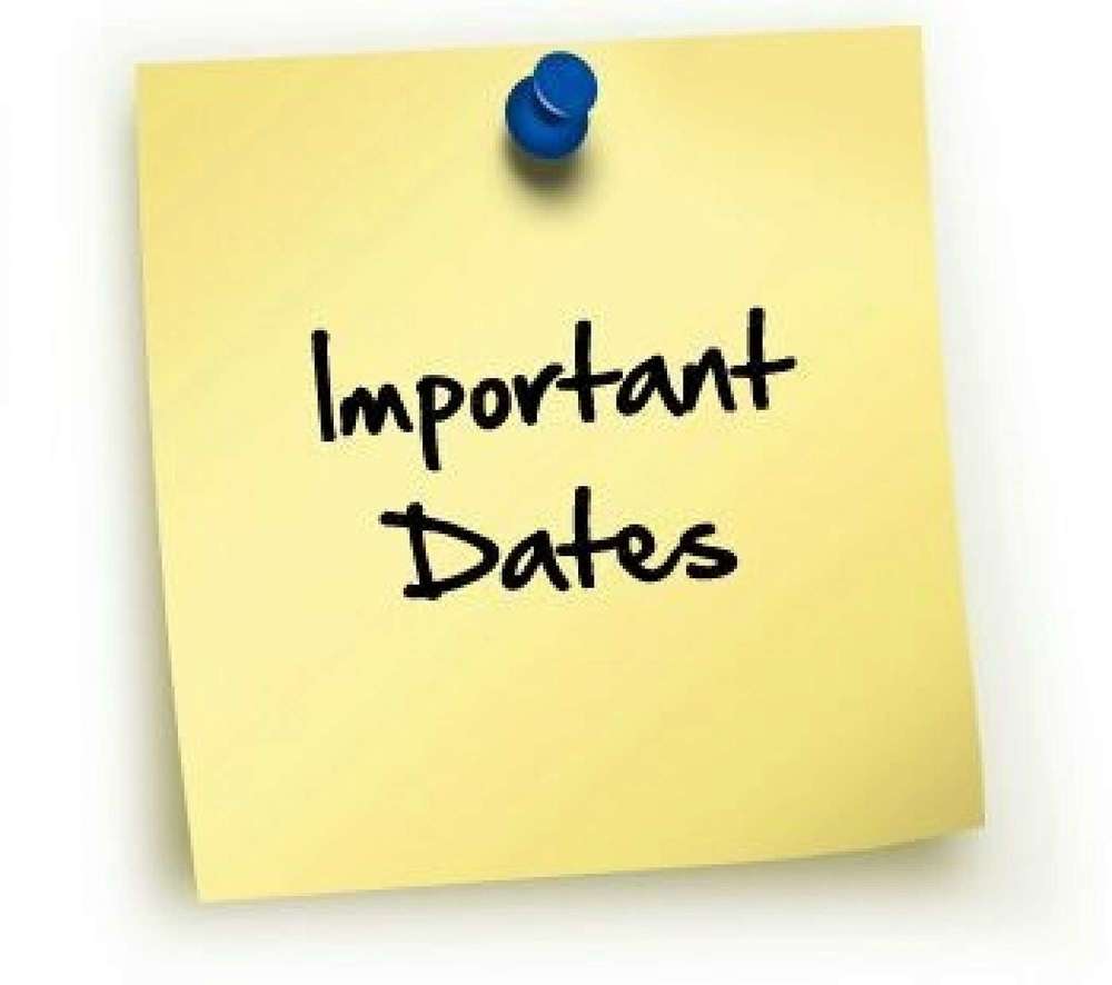 Important Upcoming Dates for All Students