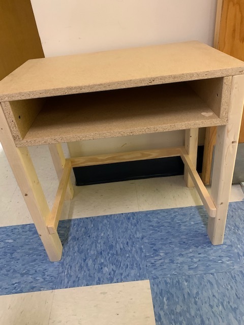 Donated desk for remote learning