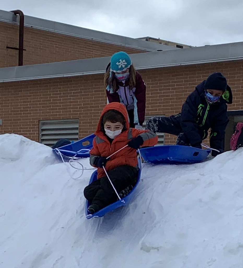 New sleds and fresh snow! A great day to go sledding. Thank you, Jayden!