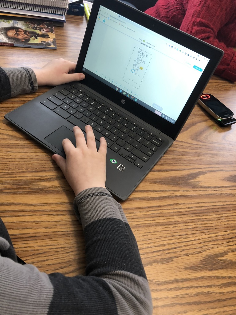 Working hard on a Zearn online lesson