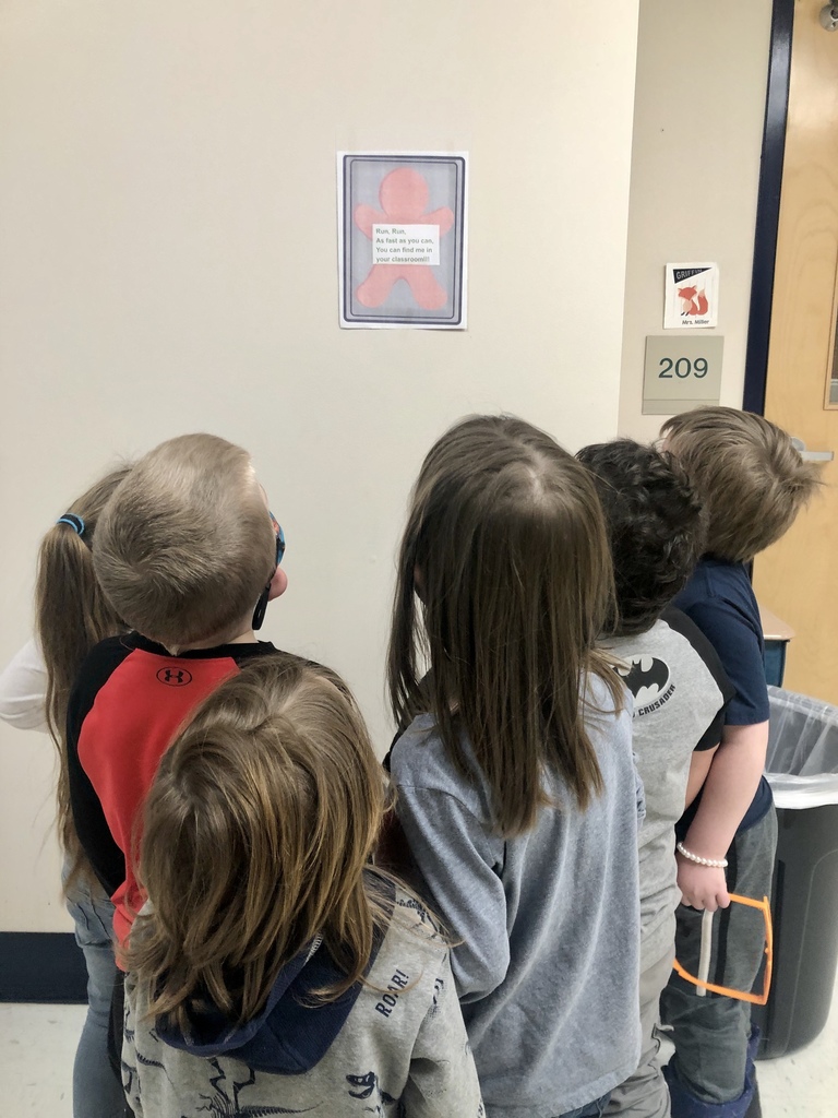 Reading a clue from the gingerbread man!