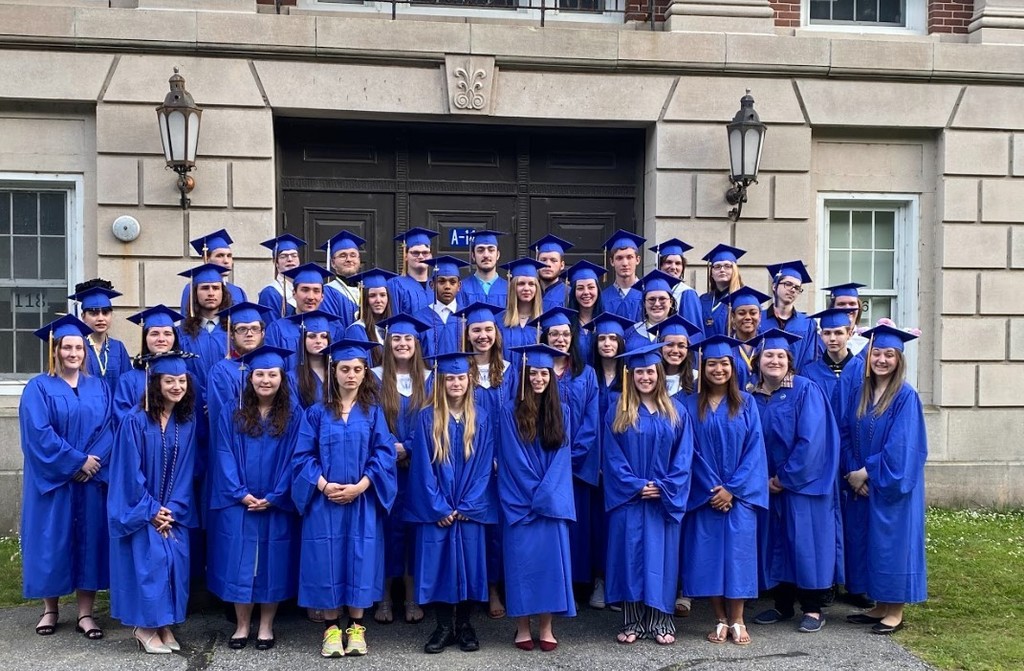 FHS Senior Class 2022 in Blue Cap and Gowns
