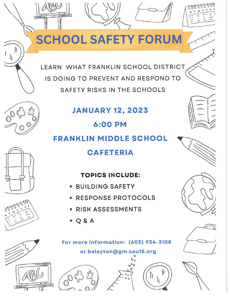 School Safety Forum Flyer